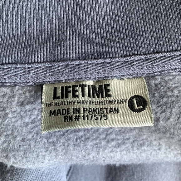 NWT Men’s Tracker Grey Cotton Jacket Zip Up Funnel Neck Contrast Seam Sweatshirt - Picture 5 of 6